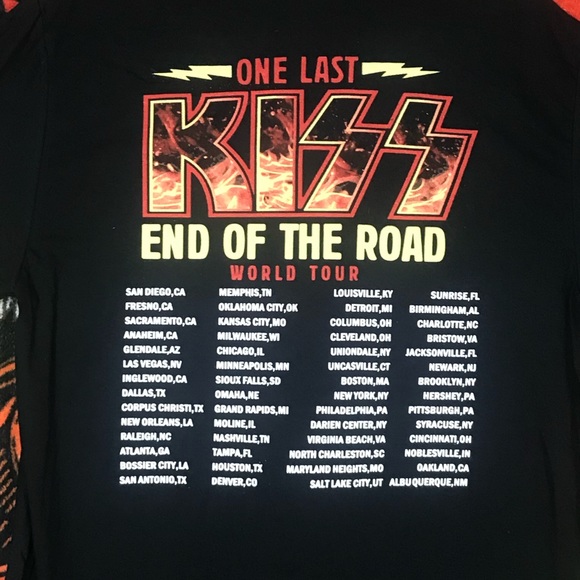 Kiss End Of The Road Final Tour Ever Shirt - Picture 5 of 5